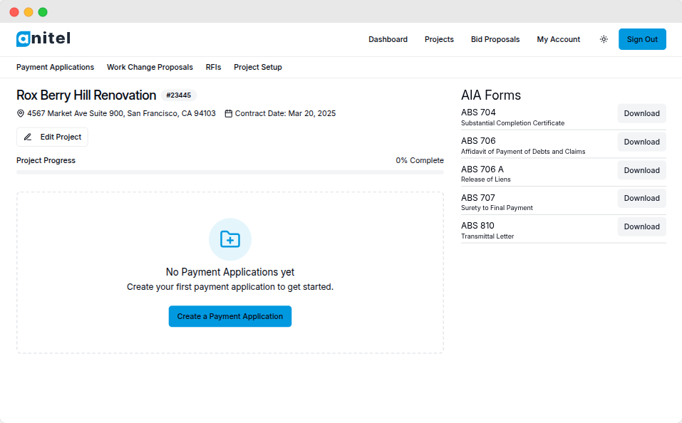 Project homepage screenshot alt text for screen readers